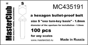 画像1: Master Club[MC435191]六角尖頭ボルト 二面幅1.8mm 取付軸径1.5mm 　100ケ入り (1)