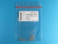 Master Club[MC435031]1/35 標準タイプ六角ボルト二面幅0.4mm、取付軸径0.3mm  200ケ入り