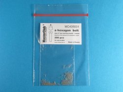 画像1: Master Club[MC435031]1/35 標準タイプ六角ボルト二面幅0.4mm、取付軸径0.3mm  200ケ入り