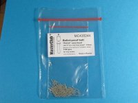 Master Club[MC435244]尖頭丸リベット ポーランド型 0.8mm 取付軸径0.5mm 130ケ入り