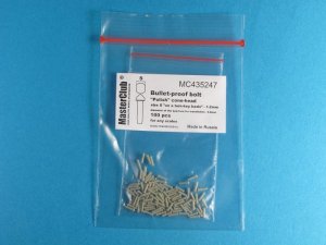 画像1: Master Club[MC435247]尖頭丸リベット ポーランド型 1.2mm 取付軸径0.8mm 100ケ入り (1)