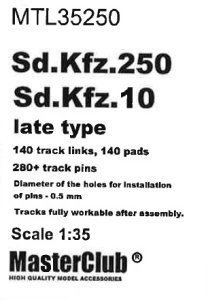 画像1: MasterClub[ MTL-35250]Tracks for Sd.Kfz 250 (1)
