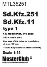 MasterClub[ MTL-35251]Tracks for Sd.Kfz 251, type 1