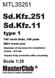 画像1: MasterClub[ MTL-35251]Tracks for Sd.Kfz 251, type 1 (1)