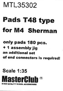 画像1: MasterClub[ MTL-35302]Pads T48 type for M4  Sherman, only pads 180 pcs, an additional set of end connectors is required