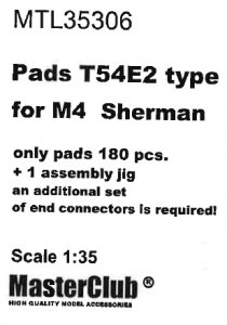 画像1: MasterClub[ MTL-35306]Pads 'cuff design' T54E2 type for M4  Sherman, only pads 180 pcs, an additional set of end connectors is required (1)