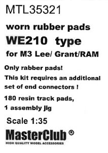 画像1: MasterClub[ MTL-35321]Worn rubber pads WE210 type for M3 Lee/Grant/RAM/M4, only pads 180 pcs, an additional set of end connectors is required (1)