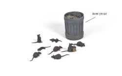 画像2: マソモデル[MH35024]ネズミセット(9匹)
