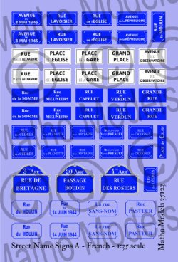 画像3: マソモデル[MH35128]1/35 ジオラマ素材 通り名標識デカール ビッグセット(5枚入)