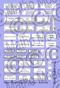 画像4: マソモデル[MH35128]1/35 ジオラマ素材 通り名標識デカール ビッグセット(5枚入)