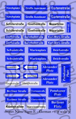 画像7: マソモデル[MH35128]1/35 ジオラマ素材 通り名標識デカール ビッグセット(5枚入)