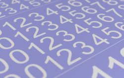 画像4: マソモデル[MH80004]スケールフリー 数字デカール 白色 タイプ1