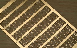画像2: マソモデル[MH80006]スケールフリー フォトエッチング製ゴシック体数字シート 1.5/2.0/2.5/3.0mmサイズ