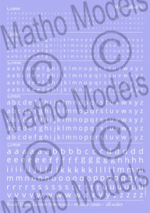 画像1: マソモデル[MH80016]スケールフリー アルファベット小文字デカール 白色セット 1.0〜3.0mmサイズ (1)