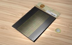 画像2: マソモデル[MH80044]汎用 エッチング製 極薄ストリップ板B 1.25-3mm長(0.10mm厚)