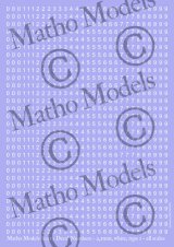 マソモデル[MH80050]スケールフリー 数字デカール 高さ2.5mm 白色 タイプ1