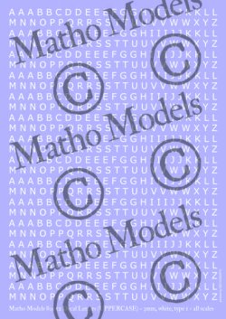 画像1: マソモデル[MH80052]スケールフリー アルファベット大文字デカール 高さ3mm 白色 タイプ1