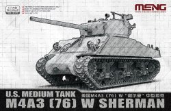 画像1: モンモデル[MEN72-019]1/72 アメリカ 中戦車 M4A3(76)Wシャーマン