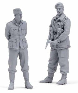 画像2: モンモデル[MENHS-009r]1/35 捕虜 (イギリス降下兵1体とドイツ兵捕虜1体 レジン製)