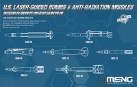 モンモデル[MENSPS-072]1/48 アメリカ レーザー誘導爆弾と空対地ミサイル
