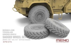 画像1: モンモデル[MENSPS-075] 1/35 ロシア K-4386 タイフーン-VDV 装輪装甲車専用 自重変形タイヤセット (1)