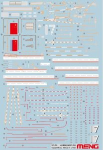 画像1: モンモデル[MENSPS-080]1/700 中国海軍 航空母艦 山東 標識デカール (モンモデル PS-006用) (1)