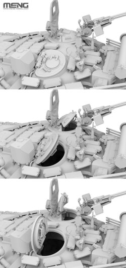 画像3: モンモデル[MENTS-053] 1/35 ロシア T-72B3M 主力戦車 w/ KMT-8 地雷処理装置