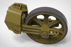 画像2: FuryModels[FM35009]1/35　M3/M3A1/M3A3軽戦車ゴム付誘導輪&サスペンションセット（後期型）