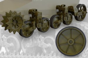画像1: FuryModels[FM35015]1/35　M5A1軽戦車/M8自走砲後期型用転輪&サスペンションセット (1)