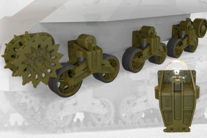 画像1: FuryModels[FM35037]1/35　M3リー/グラント戦車用サスペンションセット (1)