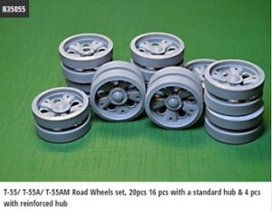 画像1: Miniarm[B35055]1/35 T-55A Road Wheels set,16 pcs with standard & 4 pcs reinforced hub (1)