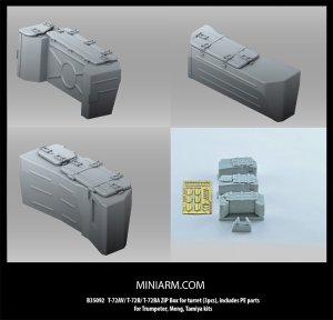 画像1: Miniarm[B35092]T-72AV/T-72B/T-72BA砲塔雑具箱セット(3個セット) (ズベズダ/タミヤ/モンモデル/Tトランペッター用) (1)