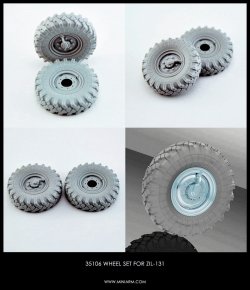 画像1: Miniarm[B35106] ZIL-131 タイヤセット(6ヶ+予備)(ICM用)