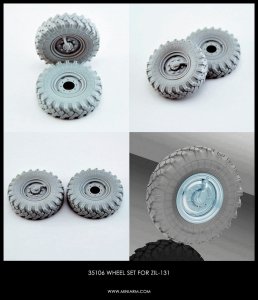 画像1: Miniarm[B35106] ZIL-131 タイヤセット(6ヶ+予備)(ICM用) (1)