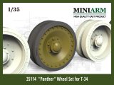 Miniarm[B35114]1/35 WWII ロシア/ソビエト T-34用「パンターホイール」セット ドラゴン/ズベズダ用