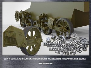 画像1: Miniarm[B35175]1/35 WWII米 M5/M5A1スチュアート/M8自走砲 足回りセット (1)