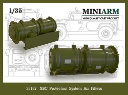 画像1: Miniarm[B35187]1/35 現用 ロシア NBC保護システムエアフィルター(モンモデル、イグザクトモデル製GAZ-2330対応)