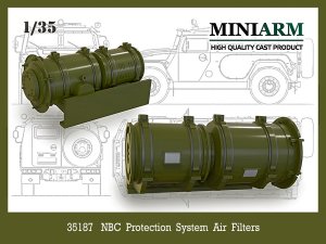 画像1: Miniarm[B35187]1/35 現用 ロシア NBC保護システムエアフィルター(モンモデル、イグザクトモデル製GAZ-2330対応) (1)