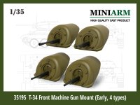 Miniarm[B35195]1/35 WWII ロシア/ソビエト T-34前方機銃マウントセット♯1(初期型4タイプセット) ドラゴン/ズベズダ/トランペッター用