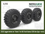 Miniarm[B35202]1/35 現用 露 ロシア連邦軍 KamAZ5350 6輪駆動トラック用自重変形タイヤセット(ズベズタ用)