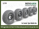 Miniarm[B35204]1/35 現用 露 ロシア連邦軍 パーンツィリS1自走防空システム SA-22(初期型)用自重変形タイヤセット(ズベズタ/タイガーモデル用)