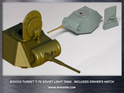 画像1: Miniarm[B35032]1/35 Т-70 WWII Soviet light tank, Turret plus gun barrel(metal) includes driver's hatch