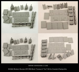 画像1: Miniarm[B35065]現用ロシア軍AFV ERA ブロック　"コンタークト5" T-90用 (ズベズダ/タミヤ用) (1)