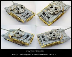 画像1: Miniarm[B35074]T-72B2 "Rogatka" スラットアーマーセット(ズベズダ/メンモデル用)