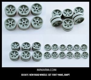画像1: Miniarm[B35075]T-90MS,BMPT,T-55AM 転輪セット (ズベズダ/タミヤ/モンモデル/トランペッター用) (1)