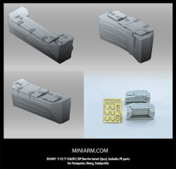 画像1: Miniarm[B35091] T-72/T-72A(M1)砲塔雑具箱セット(2個セット)(タミヤ/モンモデル/トランぺッター用）