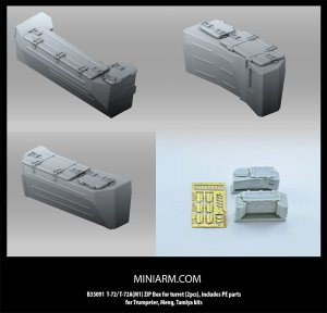 画像1: Miniarm[B35091] T-72/T-72A(M1)砲塔雑具箱セット(2個セット)(タミヤ/モンモデル/トランぺッター用） (1)