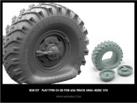 Miniarm[B35127]1/35 現用露 URAL-4320/375 OI-25 パンクしたタイヤ(1個入り)(トラペ用)