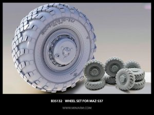 画像1: Miniarm[B35132]1/35 MaZ-537 トラクター ホイールセット (1)
