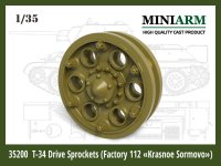 Miniarm[B35200]1/35 WWII 露/ソ ソビエト第112工場クラスノエ・ソルモヴォ製T-34用ドライブスプロケット(ドラゴン/ズべズダ/ミニアート用)